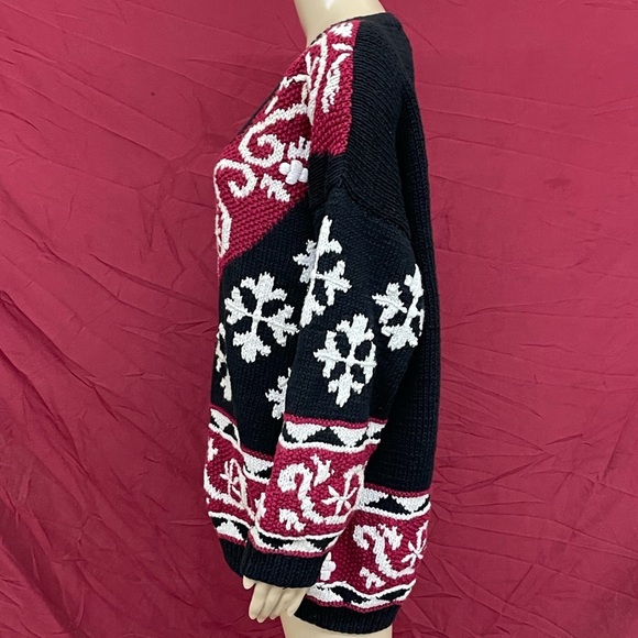 Vintage 90’s Venezia Hand Knit Baggy Oversized Pullover Sweater size 18/20 - Picture 3 of 6